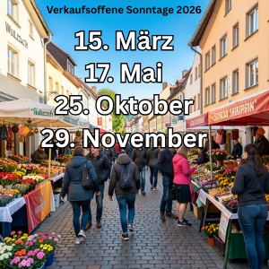 Verkaufsoffene Sonntage in Wolnzach 2026